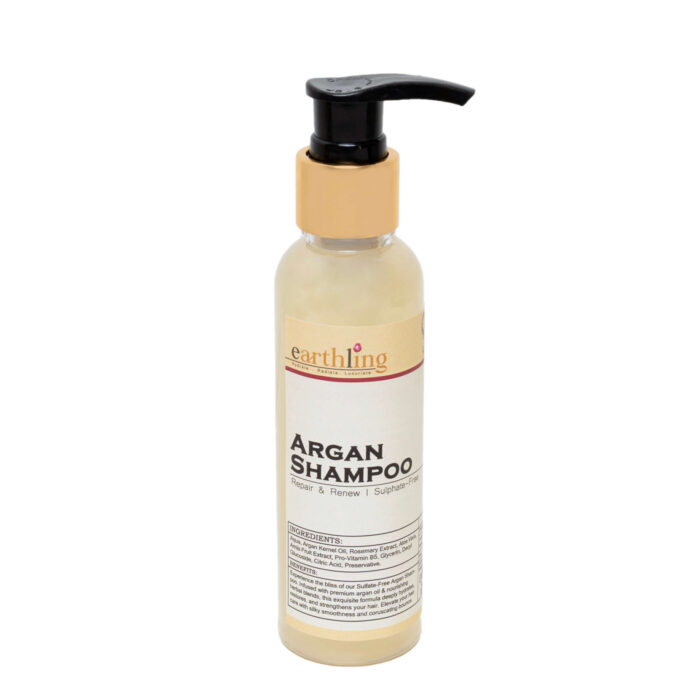 Ultimate in hair care with our Sulphate-Free Argan Shampoo. Earthling Skin care